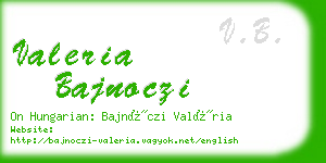 valeria bajnoczi business card